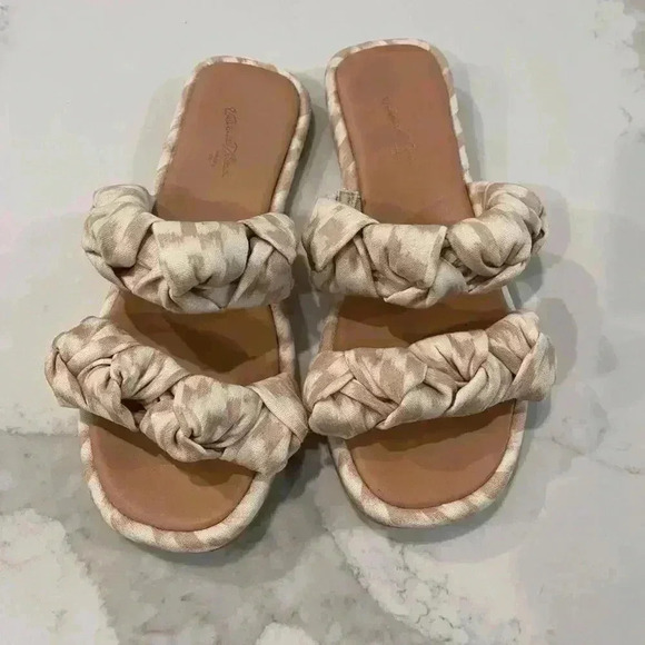 Universal Thread Meg Knotted Slide Sandals Almond Brown Women’s Size 6 - Picture 3 of 6